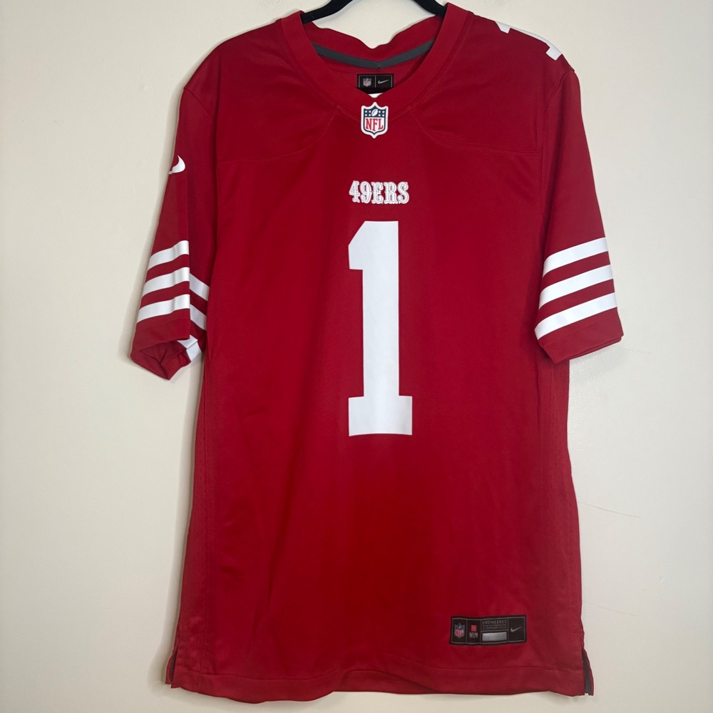 Nike NFL San Francisco 49ers Deebo Samuel Jersey Number 1 Red Mens Size Medium